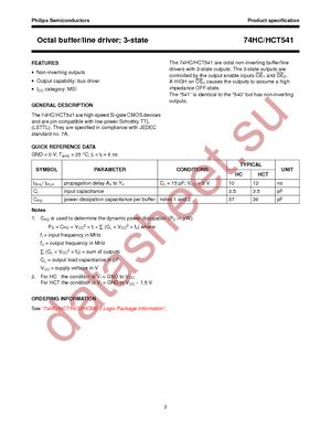 74HCT541N,652 datasheet  